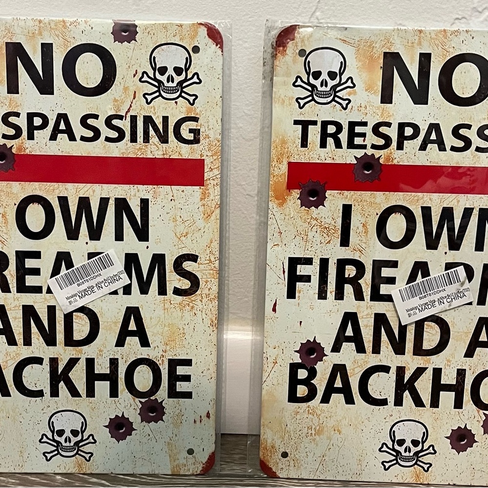 No Trespassing Metal Sign